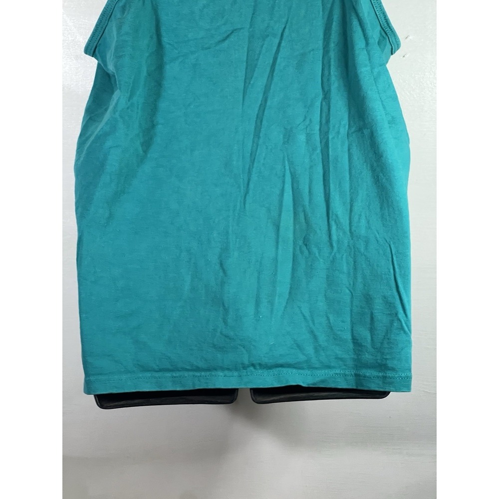as is-small stain- vtg disney resort tank top donald duck green  mens M - Picture 8 of 10